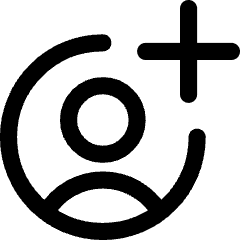 Account Circle Add Icon from Core Line Set