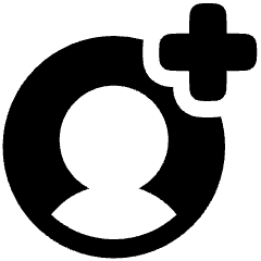 Account Circle Add Icon from Plump Solid Set