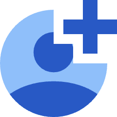 Account Circle Add Icon from Sharp Flat Set