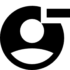 Account Circle Remove Icon from Sharp Solid Set