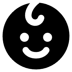 Face Child Icon from Core Solid Set