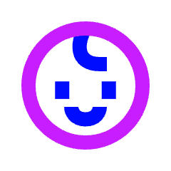 Face Child Icon from Sharp Neon Set