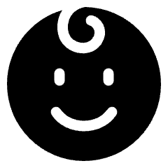 Face Child Icon from Plump Solid Set