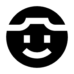 Face Man Icon from Sharp Solid Set