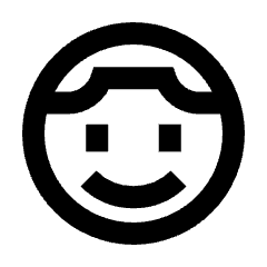 Face Man Icon from Sharp Line Set