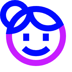 Face Woman Icon from Sharp Neon Set