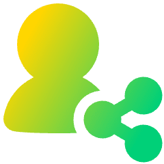 User Share Icon from Plump Gradient Set