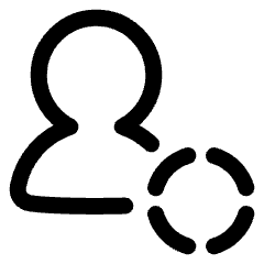 Online Status Away Account Icon from Plump Line Set