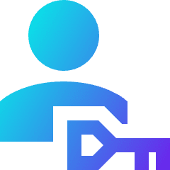 User Account Passkey Icon from Sharp Gradient Set