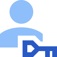 User Account Passkey Icon from Sharp Flat Set