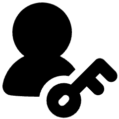 User Account Passkey Icon from Plump Solid Set