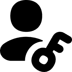 User Account Passkey Icon from Flex Solid Set