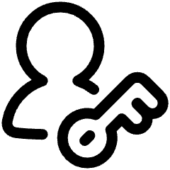 User Account Passkey Icon from Plump Line Set