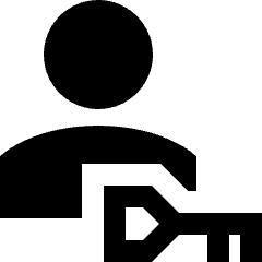 User Account Passkey Icon from Sharp Solid Set