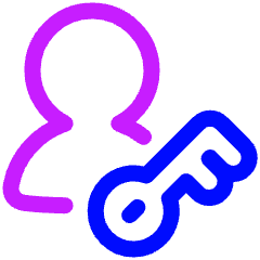 User Account Passkey Icon from Plump Neon Set