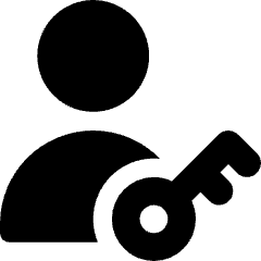 User Account Passkey Icon from Core Solid Set