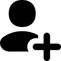 User Add Plus Icon from Flex Solid Set