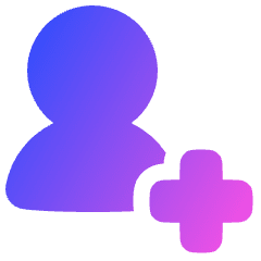 User Add Plus Icon from Plump Gradient Set