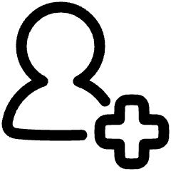 User Add Plus Icon from Plump Line Set