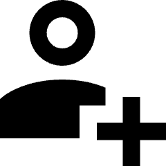 User Add Plus Icon from Sharp Remix Set