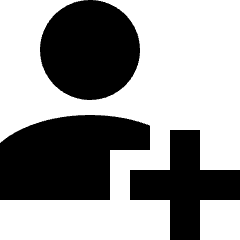 User Add Plus Icon from Sharp Solid Set