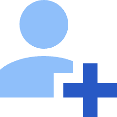 User Add Plus Icon from Sharp Flat Set