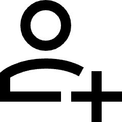 User Add Plus Icon from Sharp Line Set