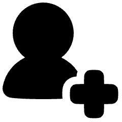 User Add Plus Icon from Plump Solid Set
