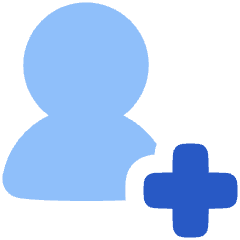 User Add Plus Icon from Plump Flat Set