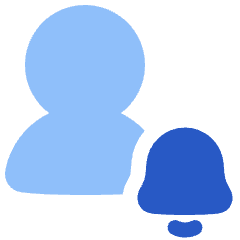 User Alert Bell Icon from Plump Flat Set