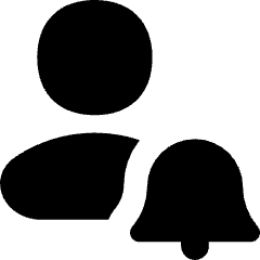 User Alert Bell Icon from Flex Solid Set