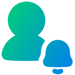 User Alert Bell Icon from Plump Gradient Set