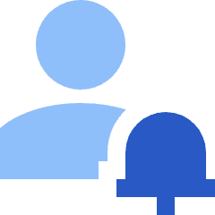 User Alert Bell Icon from Sharp Flat Set