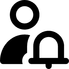 User Alert Bell Icon from Core Remix Set