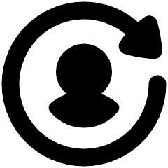 User Arrows Account Switch Icon from Plump Solid Set