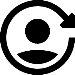 User Arrows Account Switch Icon from Sharp Solid Set