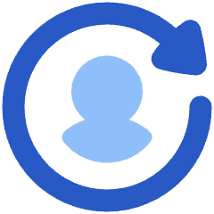 User Arrows Account Switch Icon from Plump Flat Set