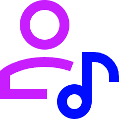 User Artist Icon from Sharp Neon Set