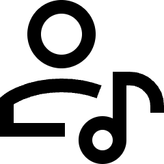 User Artist Icon from Sharp Line Set