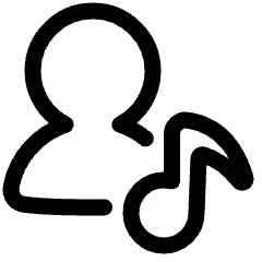 User Artist Icon from Plump Line Set