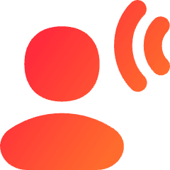 User Audio Listening Icon from Flex Gradient Set