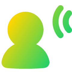 User Audio Listening Icon from Plump Gradient Set