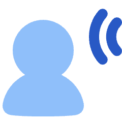 User Audio Listening Icon from Plump Flat Set