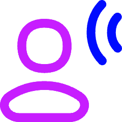 User Audio Listening Icon from Flex Neon Set