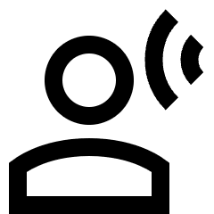User Audio Listening Icon from Sharp Line Set
