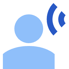 User Audio Listening Icon from Sharp Flat Set