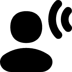 User Audio Listening Icon from Flex Solid Set