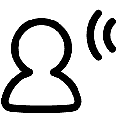 User Audio Listening Icon from Plump Line Set