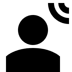 User Audio Spatial Icon from Sharp Solid Set