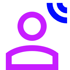 User Audio Spatial Icon from Sharp Neon Set